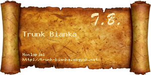 Trunk Bianka névjegykártya