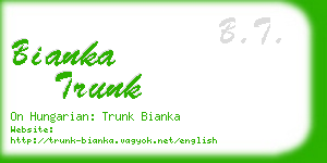 bianka trunk business card